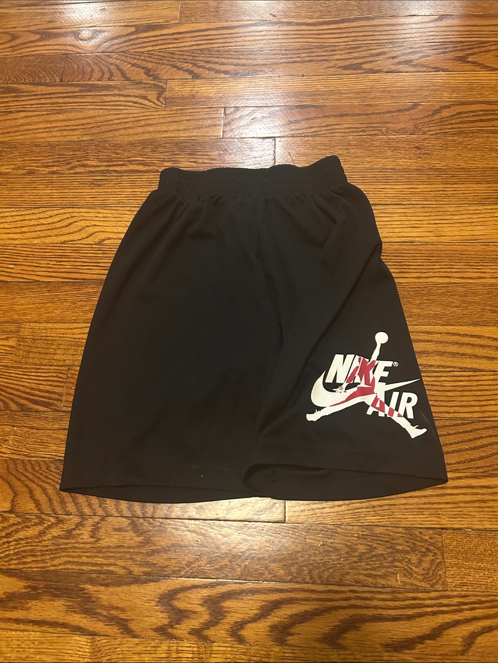 Nike Black Shorts with White and Red Jumpman Logo